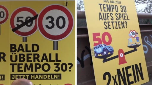 Das Baselbiet stimmt am 8. März über die Initiative «Tempo 30 vors Volk!» ab