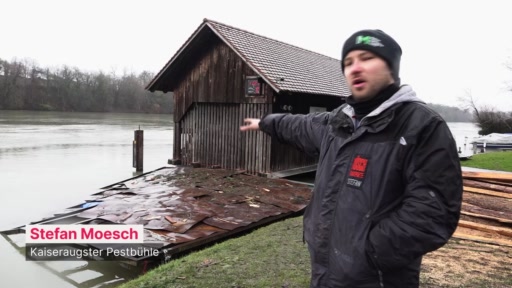 Das Fasnachtsfeuer in Kaiseraugst fiel ins Wasser