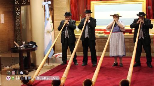 Riehener Alphorngruppe reiste bis nach Argentinien