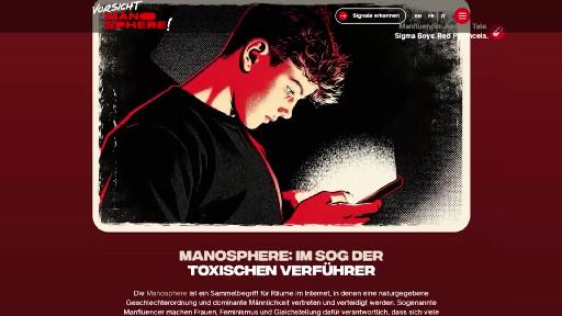 Webseite soll junge Männer über die Gefahren der «Manosphere» aufklären