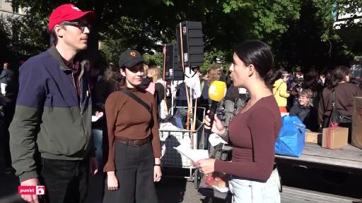 Demo gegen höhere Studiengebühren vor Uni Basel
